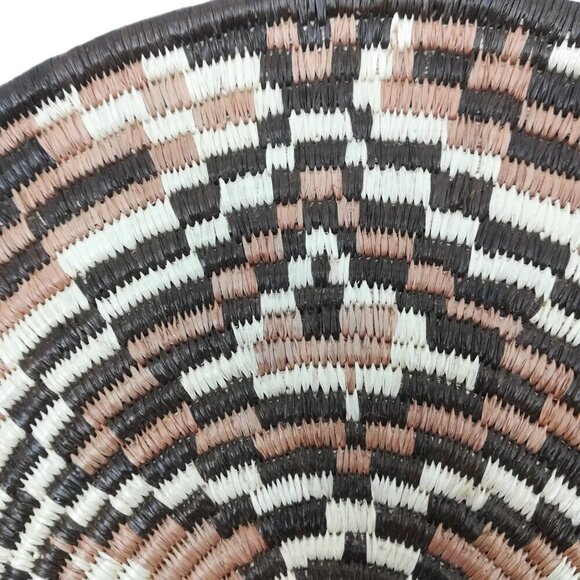 African Ethnic Tribal Folk Art Hand Woven Natural Grass Coil Wall Art Set Spider - Picture 3 of 7